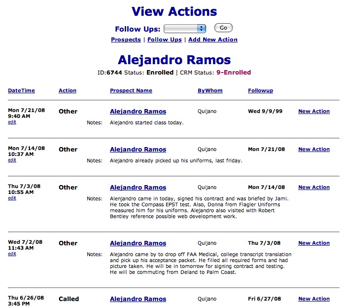 CRM Screenshot