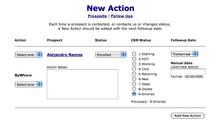 CRM Screenshot