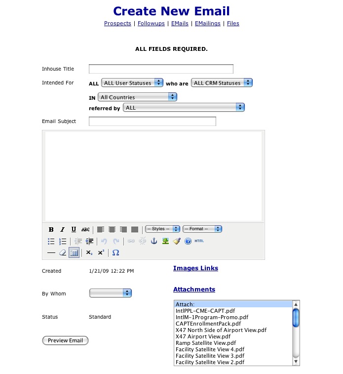 CRM Screenshot